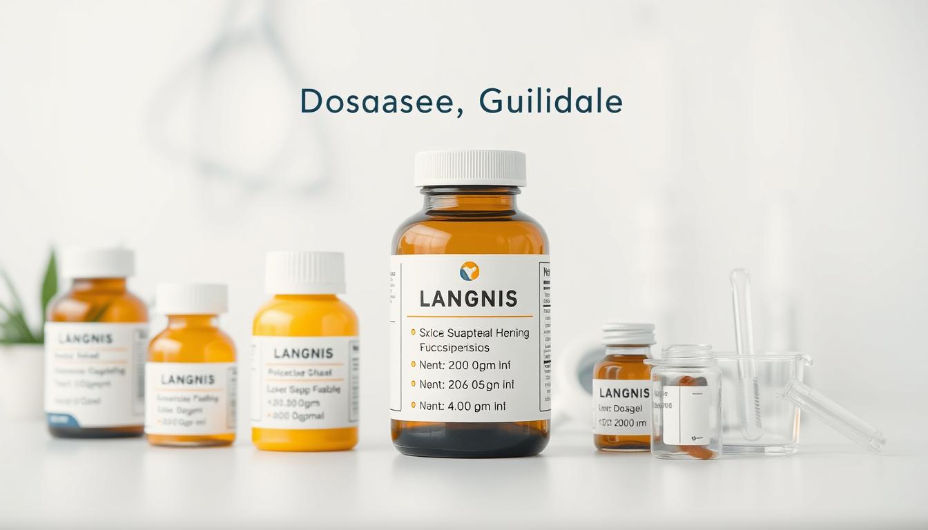 A detailed set of dosage guidelines for the herbal supplement LANGNIS, presented in a clean and informative medical illustration. The foreground shows neatly organized bottles, vials, and measuring devices, with clear labels and precise dosage amounts. The middle ground features a neutral color palette and simple geometric shapes, creating a sense of order and professionalism. The background is a softly blurred medical texture, subtly suggesting the scientific and clinical nature of the content. Carefully considered lighting and camera angle emphasize the clinical precision of the display, while the overall mood is calm, authoritative, and trustworthy. A detailed set of dosage guidelines for the herbal supplement LANGNIS, presented in a clean and informative medical illustration. The foreground shows neatly organized bottles, vials, and measuring devices, with clear labels and precise dosage amounts. The middle ground features a neutral color palette and simple geometric shapes, creating a sense of order and professionalism. The background is a softly blurred medical texture, subtly suggesting the scientific and clinical nature of the content. Carefully considered lighting and camera angle emphasize the clinical precision of the display, while the overall mood is calm, authoritative, and trustworthy.