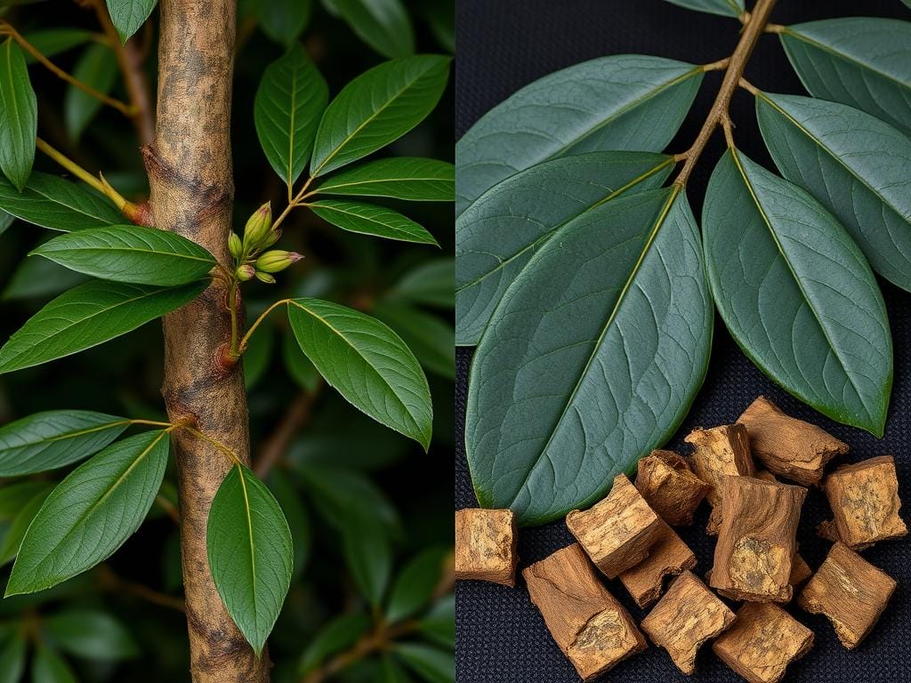 Pulasari (Alyxia reinwardtii) bark and leaves used in Indonesian herbs for diabetes