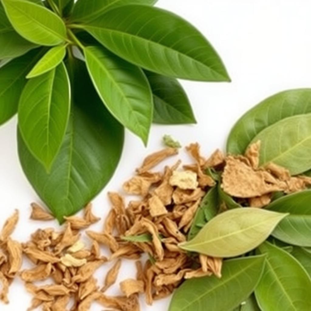 Salam leaves (Syzygium polyanthum) fresh and dried