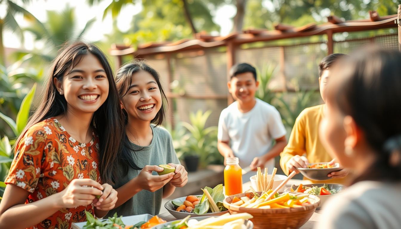 Person enjoying a healthy lifestyle to prevent diabetes mellitus